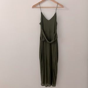 Express olive midi Slit Tank Dress